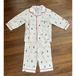 Petite Plume Kids Toddler Merry Trees 2 Piece Christmas Holiday Pajama Set - 2